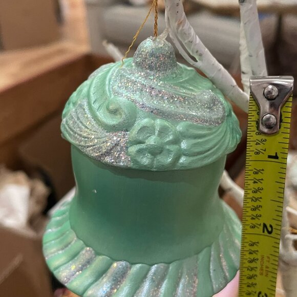 Handpainted Ceramic Christmas Bell Ornaments - Picture 5 of 8